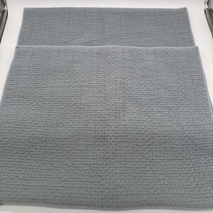 Pottery Barn Silver Sky Pillow Covers Blush Blue Zip Close 25" X 20" Set 2